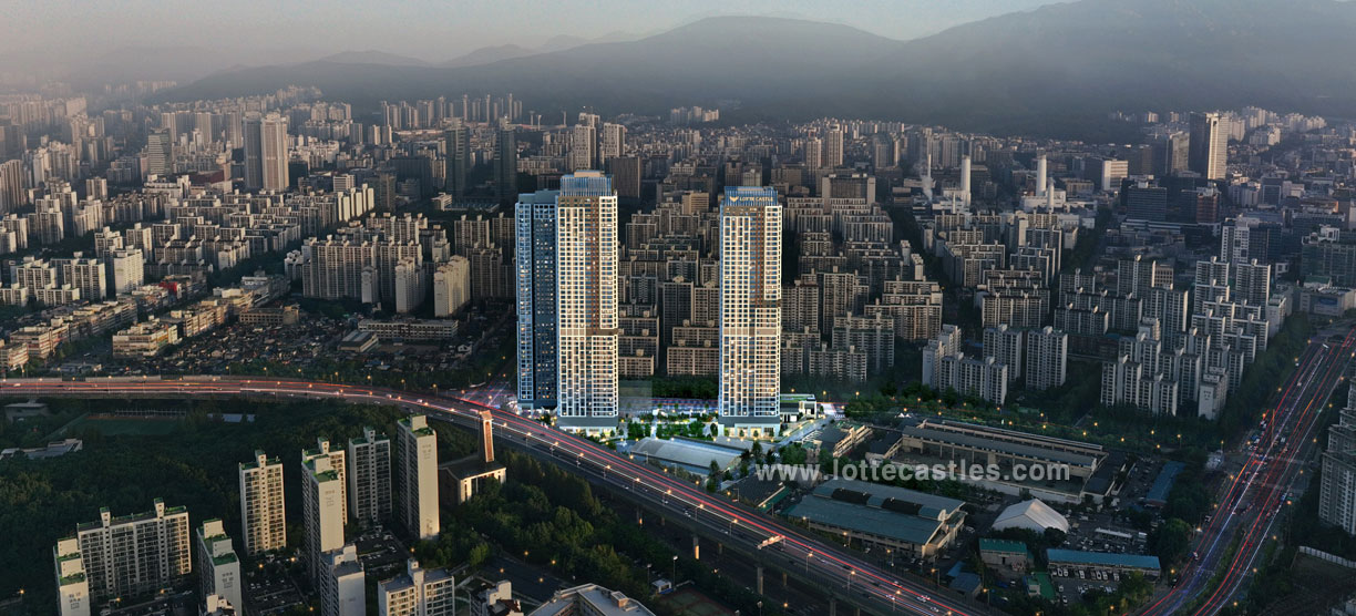롯데캐슬 르씨엘 전면 조감도